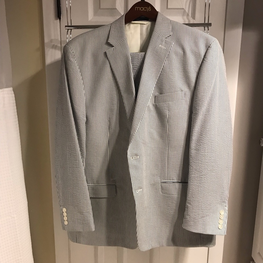 Lauren Ralph Lauren Blue Seersucker Suit